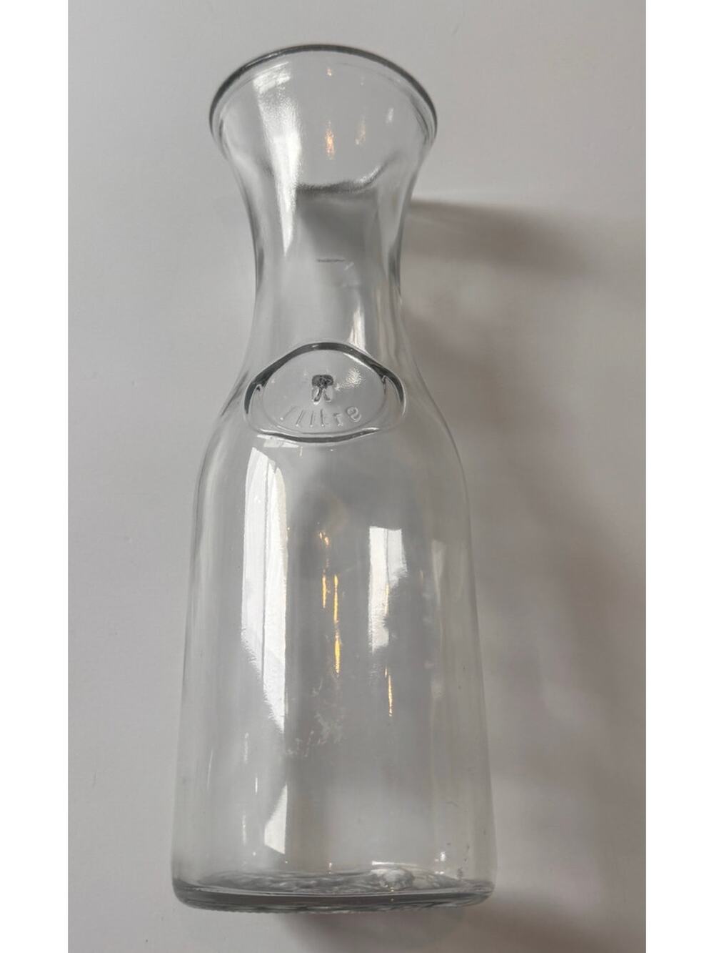 Vtg 1 Litre Milk Bottle Carafe Decor Stamped Mexico/5